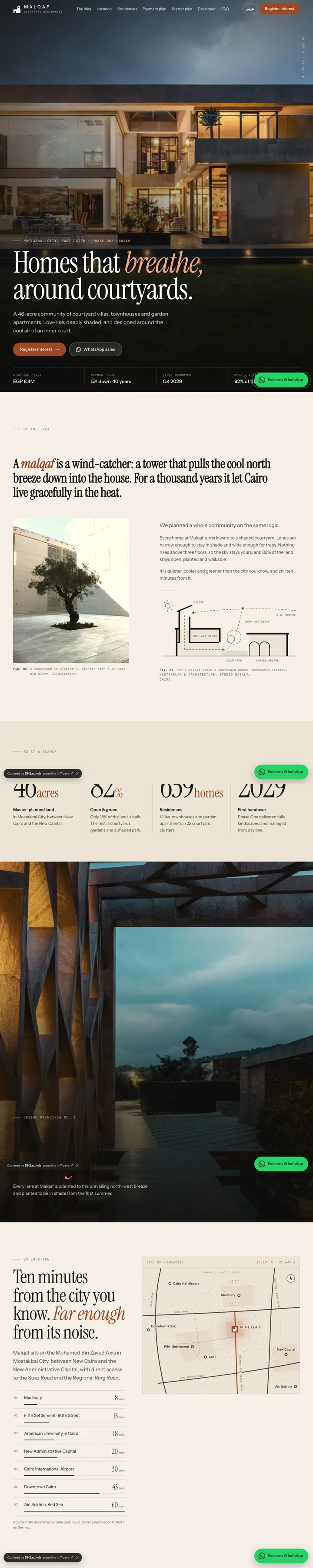 Real estate concept website